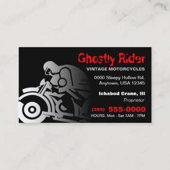 Vintage Motorcycle Business Card by coolcards_biz at Zazzle