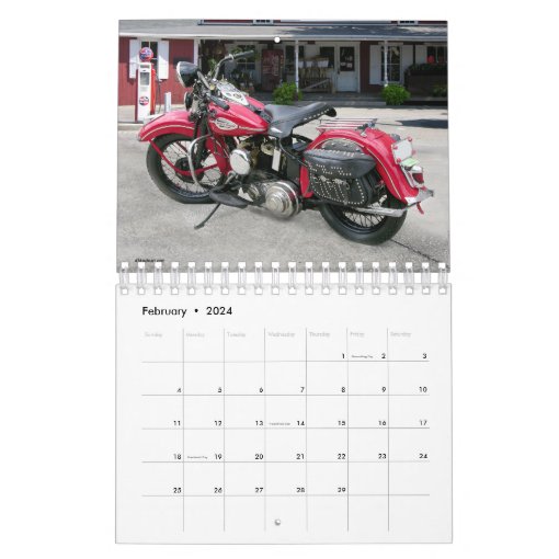 Vintage Motorcycle Calendar Zazzle
