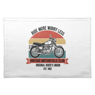 Vintage Motorcycle Club Est. 1982 Cloth Placemat