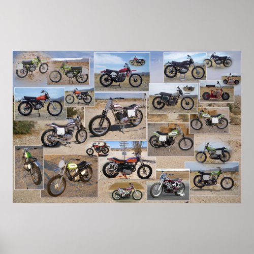 Vintage Motorcycle Collection 36x24 Matte Poster