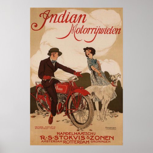 Vintage Motorcycle Company Advertising Poster