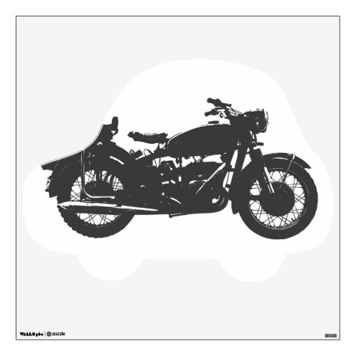 Vintage Motorcycle Custom Wall Decal