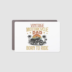 vintage motorcycle dad born to ride car magnet