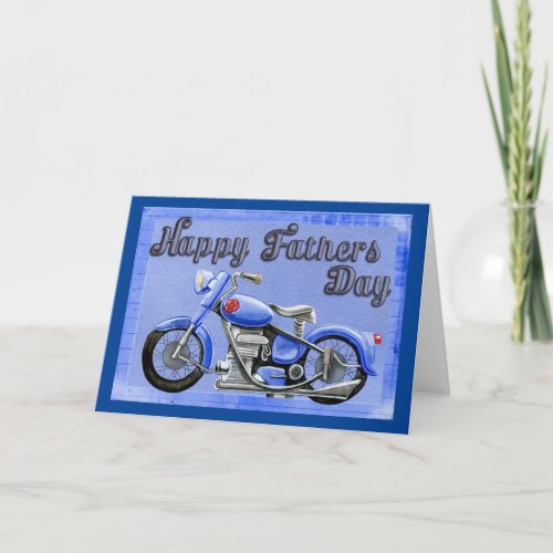 Vintage Motorcycle Fathers Day Card