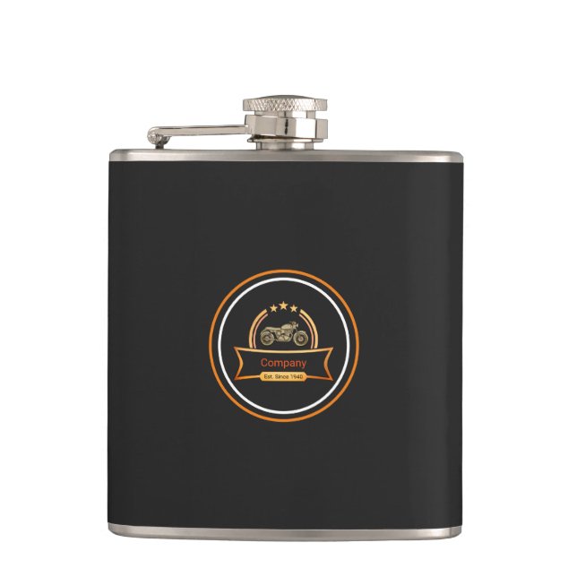 Vintage Motorcycle Flask (Front)