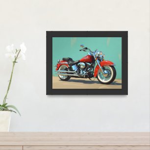 Vintage Motorcycle Framed Art