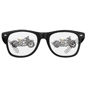 Vintage Motorcycle Fun Cool Party Retro Sunglasses