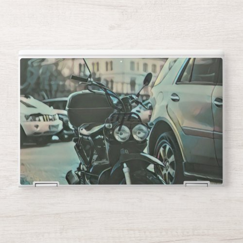 Vintage motorcycle gift HP laptop skin