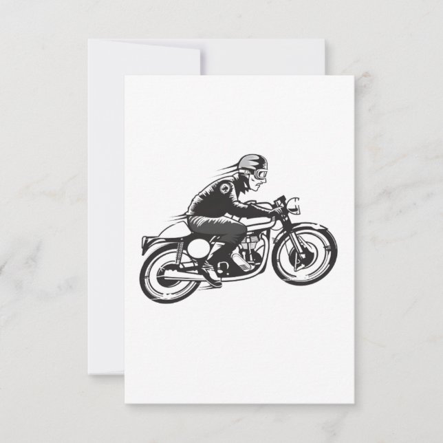 Vintage motorcycle greeting card (Front)