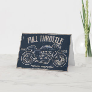 Vintage Motorcycle Greeting Card