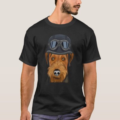 Vintage Motorcycle Helmet Welsh Terrier T-Shirt