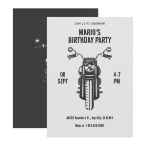 Vintage motorcycle icon  invitation