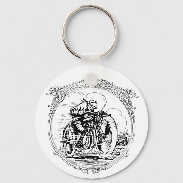 Vintage Motorcycle Keychain (Front)