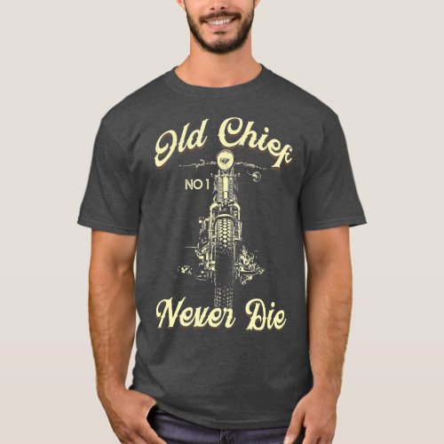 Vintage Motorcycle Native Chief Motorcycles Bikers T_Shirt