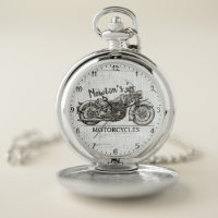 Vintage Motorcycle Personalized NAME Biker Garage