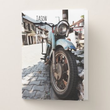 Vintage Motorcycle Photograph Folder by Lilleaf at Zazzle