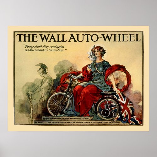 Vintage Motorcycle Poster The Wall Auto Wheel Poster