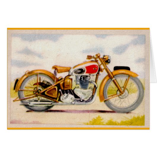Vintage Motorcycle Print Cards (Front Horizontal)