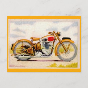 Vintage Motorcycle Print Postcard by Kinder_Kleider at Zazzle