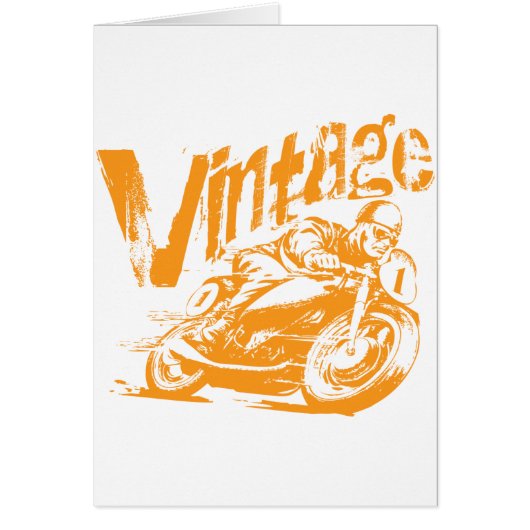 Vintage Motorcycle Racer (Front)