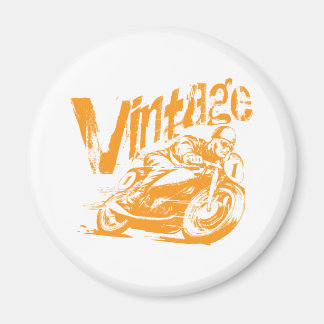 Vintage Motorcycle Racer Magnet