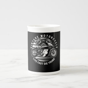 Vintage Motorcycle Racing Gift For Biker Bone China Mug