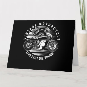 Vintage Motorcycle Racing Gift For Biker Card