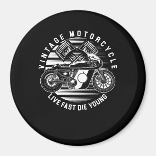 Vintage Motorcycle Racing Gift For Biker Magnet