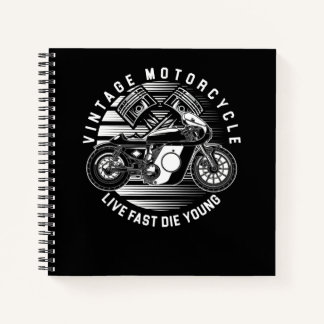 Vintage Motorcycle Racing Gift For Biker Notebook