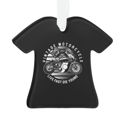 Vintage Motorcycle Racing Gift For Biker Ornament