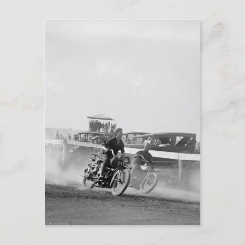 Vintage Motorcycle Racing Postcard