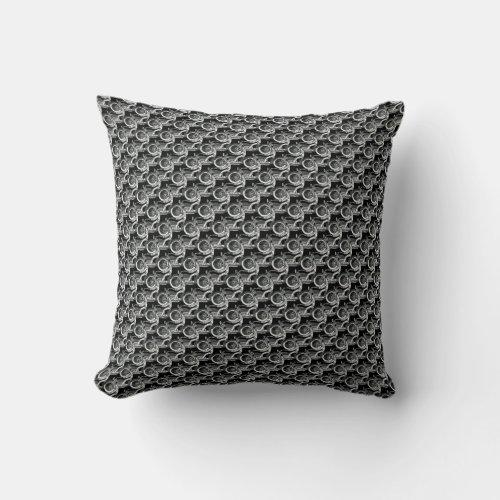 Vintage Motorcycle Rider Antique Cycle  Throw Pillow