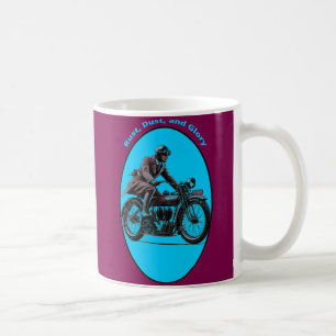Vintage Motorcycle Rider Wearing Goggles URM Coffee Mug