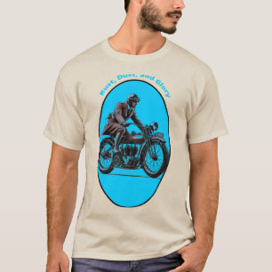 Vintage Motorcycle Rider Wearing Goggles URM T-Shirt