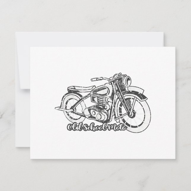 Vintage Motorcycle Shirt Holiday Card (Front)