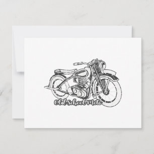 Vintage Motorcycle Shirt Thank You Card