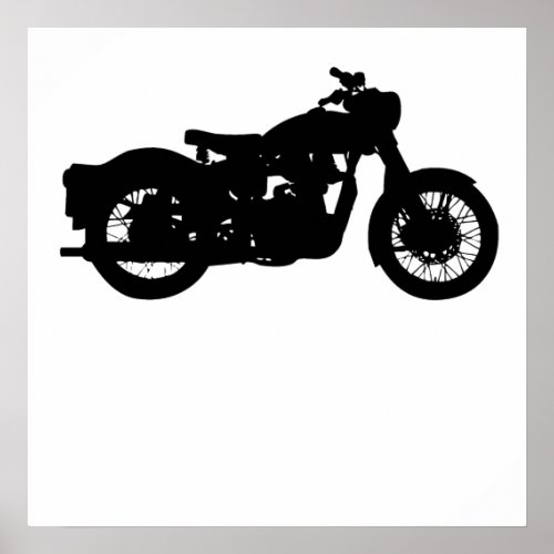 Vintage Motorcycle Silhouette Poster