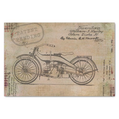 Vintage Motorcycle Tissue Paper