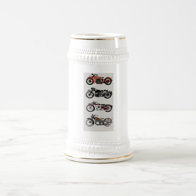VINTAGE MOTORCYCLES BEER STEIN (Center)