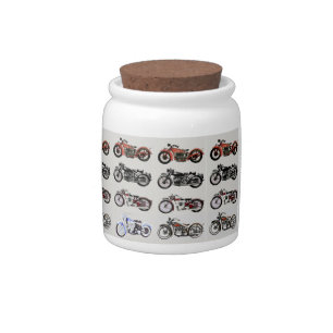 VINTAGE MOTORCYCLES CANDY JAR