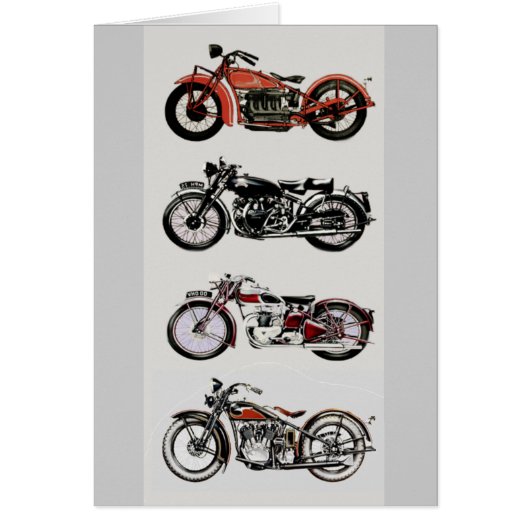 VINTAGE MOTORCYCLES CARDS (Front)