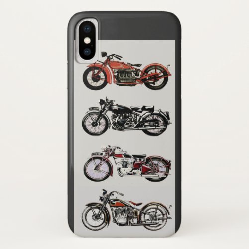 VINTAGE MOTORCYCLES iPhone XS CASE