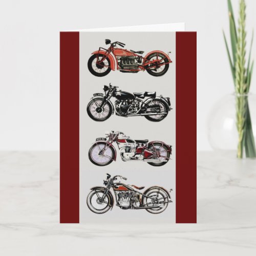 VINTAGE MOTORCYCLES Fathers Day Card