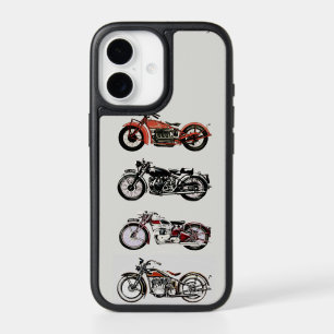 Vintage Motorcycles Gathering red grey black  iPhone 17 Case