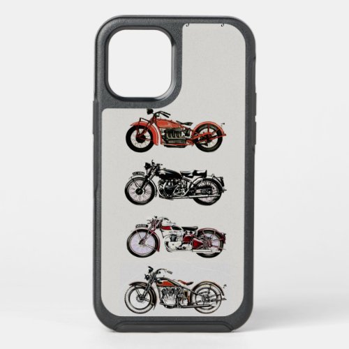 Vintage Motorcycles Gathering red grey black  OtterBox Symmetry iPhone 12 Case