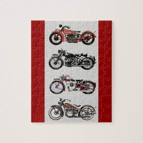 VINTAGE MOTORCYCLES JIGSAW PUZZLE