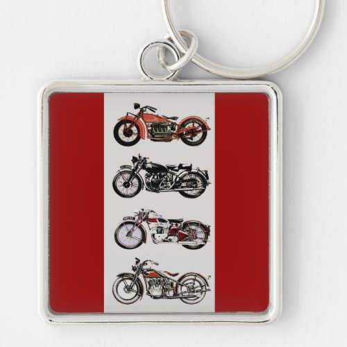 VINTAGE MOTORCYCLES KEYCHAIN