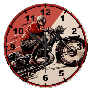 Triumph Motorcycle Biker Motorcycle Motif Biker Motifs Wall Clock with Motif 