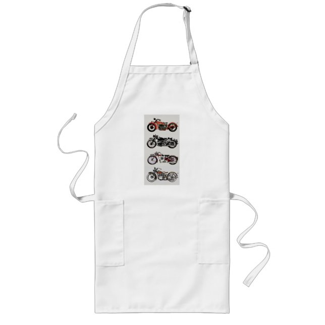 VINTAGE MOTORCYCLES LONG APRON (Front)