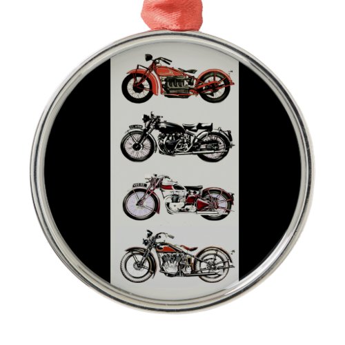 VINTAGE MOTORCYCLES METAL ORNAMENT